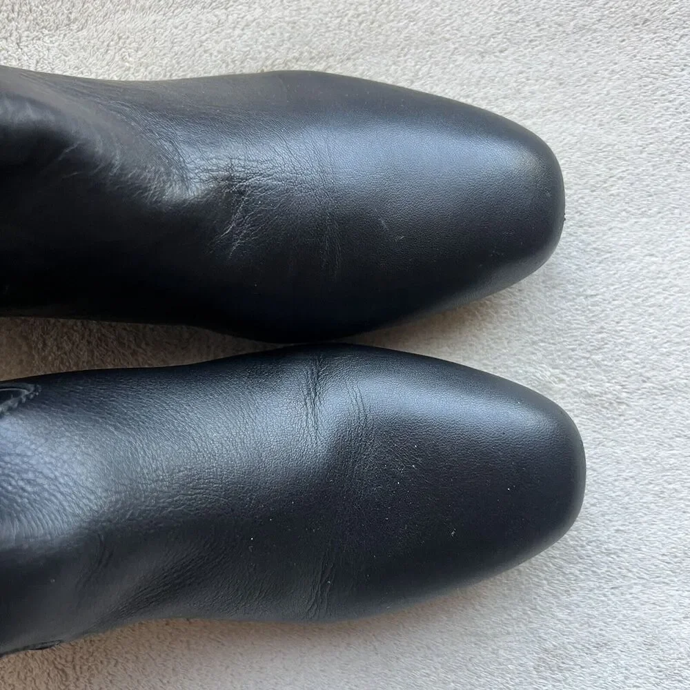 Louise et Cie Andora Black Leather Over the Knee Riding Boot Stretch Panel 5‎ M